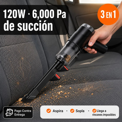 Aspiradora Portátil 3 en 1 | Tu Auto y Casa Limpios en Minutos