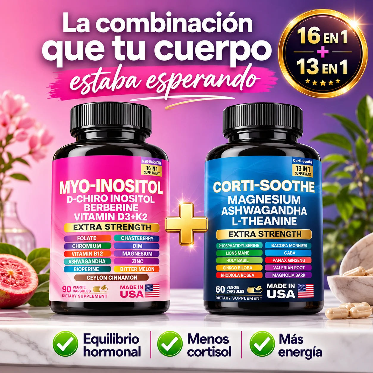 Kit Equilibrio Hormonal | Reduce el Estrés y Regula tus Hormonas Naturalmente