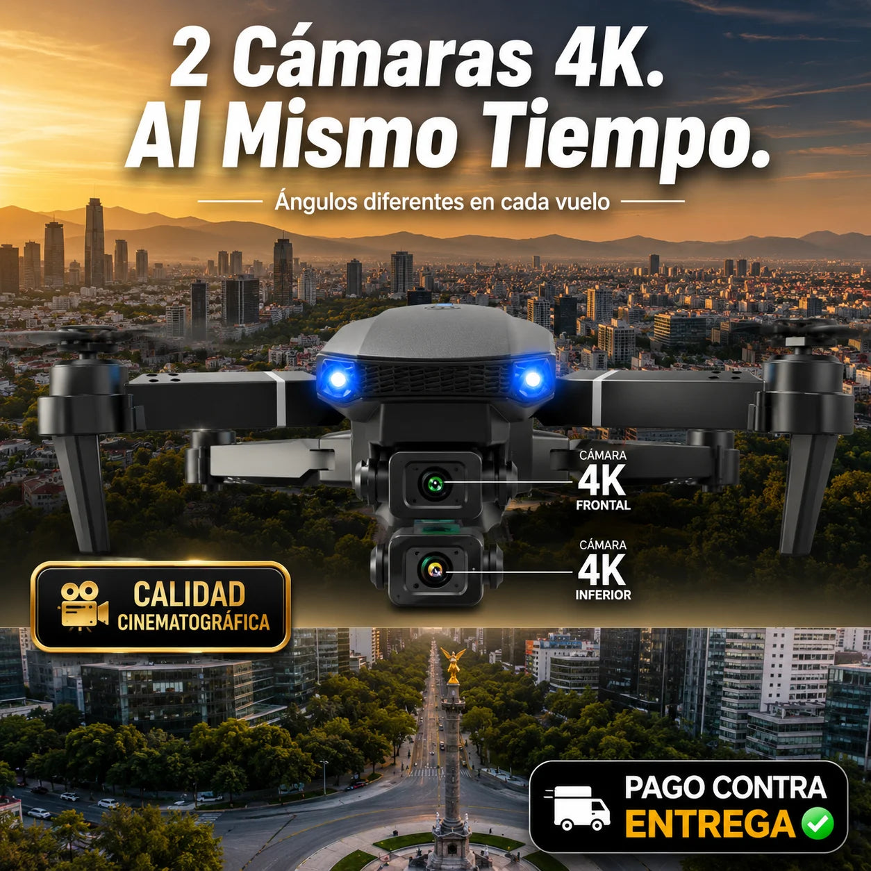 Dron Cámara 4K | Graba Tu Mundo Desde El Cielo
