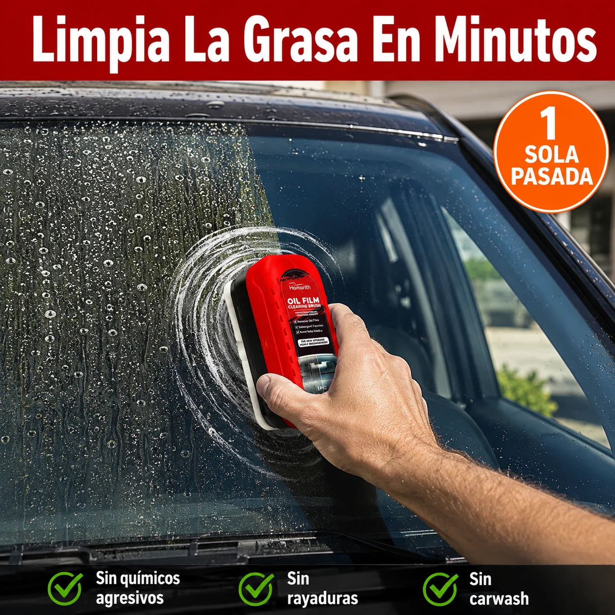 🧴 Limpiador Pulidor de Vidrio | Visibilidad Total Sin Manchas Ni Grasa