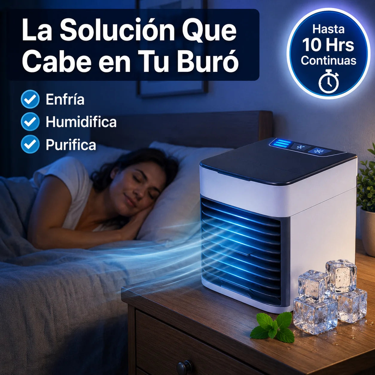 Mini Aire Acondicionado | Fresco Inmediato Sin Instalar Nada