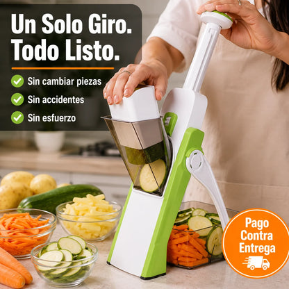 Mandolina Cortadora 24 en 1 | Corta Todo en Segundos, Sin Riesgo de Cortarte