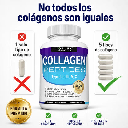 Collagen Peptides Toplux | Piel Firme, Cabello Fuerte y Articulaciones Sin Dolor