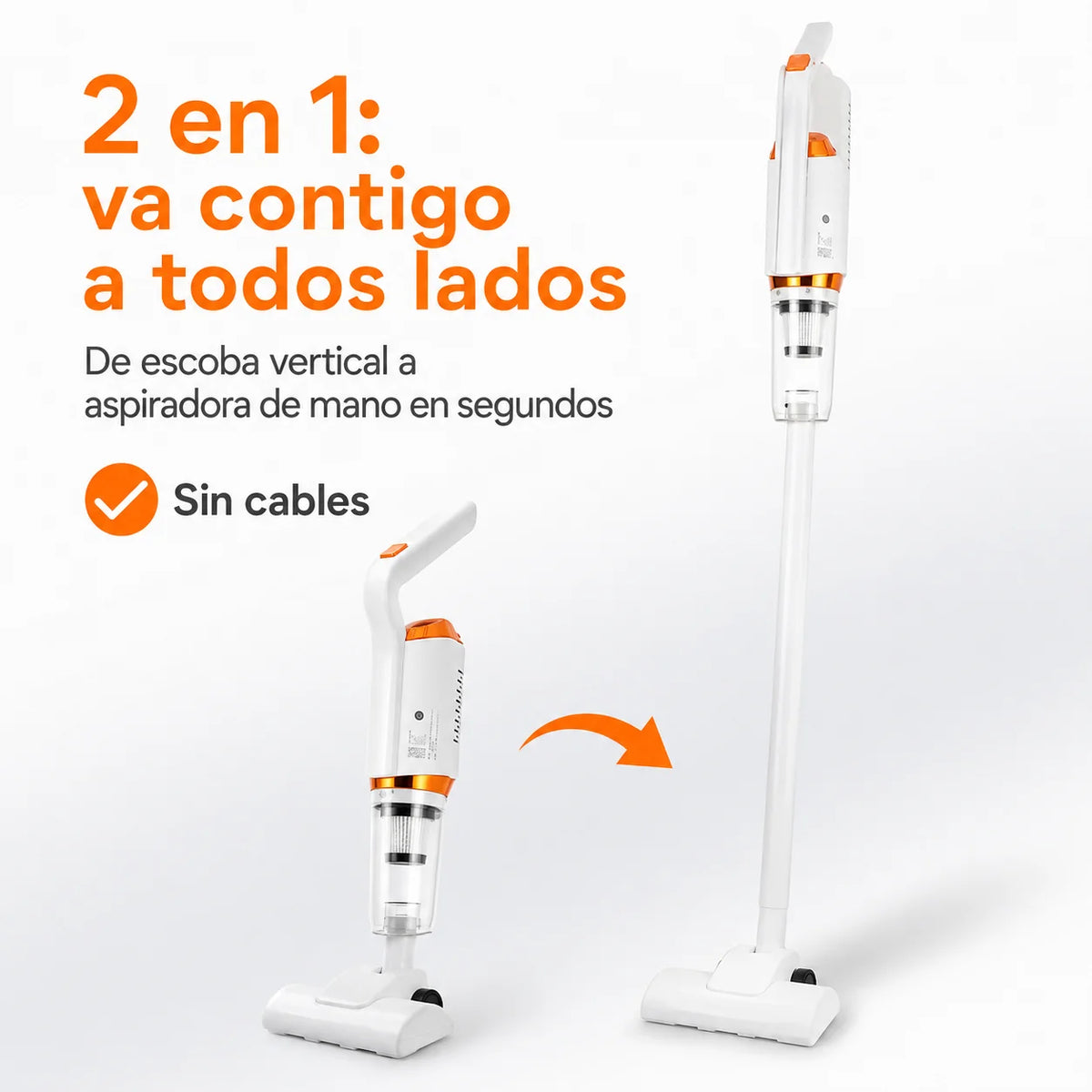 Aspiradora Portátil 3 en 1 | Succión Potente Sin Cables