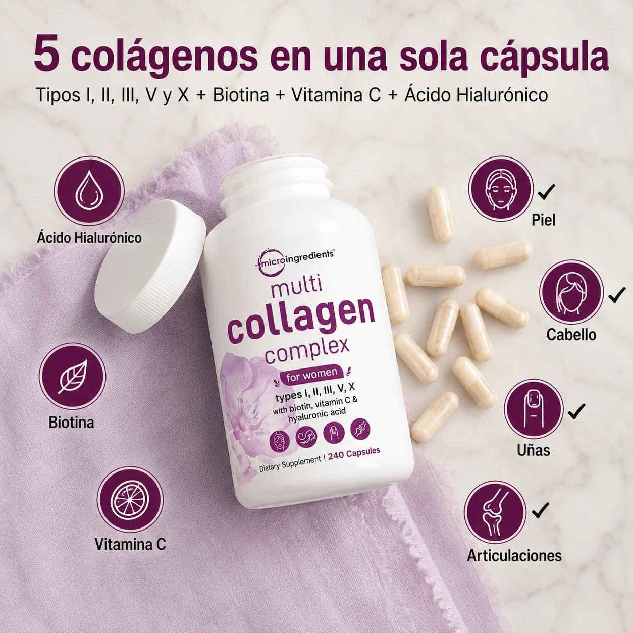 Multicolágeno Complex | Piel Firme y Cabello Fuerte Desde Adentro