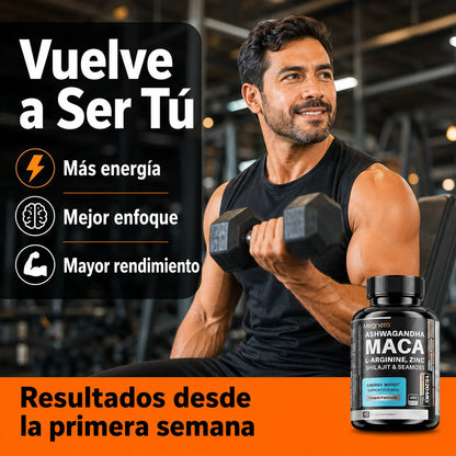 Maca + L-Arginina | Energía y Vitalidad Masculina Natural