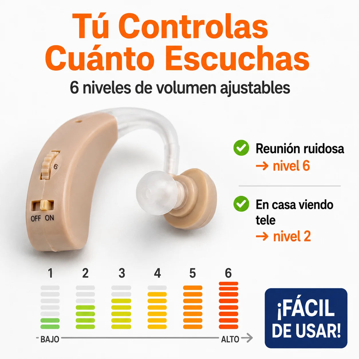 Audífono Amplificador Invisible | Escucha Todo Con Claridad