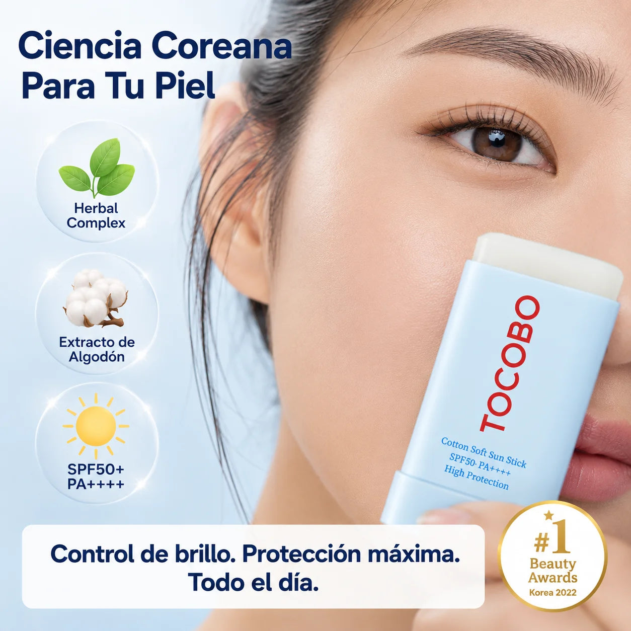 Protector Solar Barra TOCOBO | Piel Mate y Protegida Todo el Día