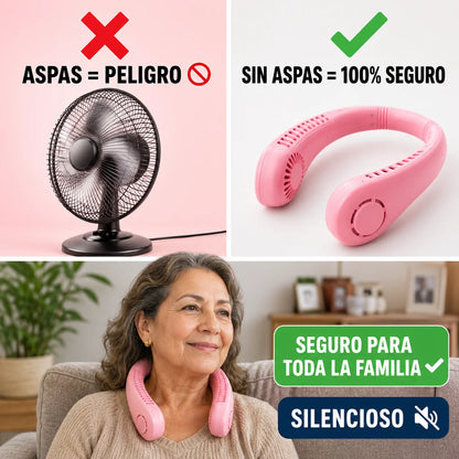 🧊 Ventilador de Cuello Sin Aspas | Frescura Instantánea Sin Ocupar Tus Manos