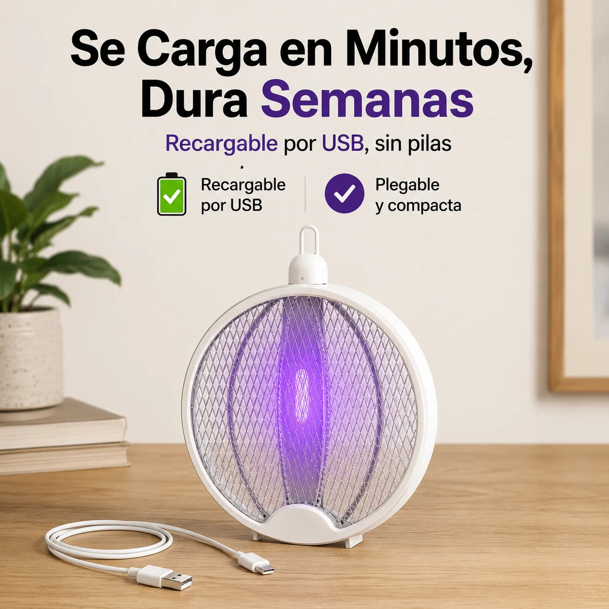 Raqueta Eléctrica Mata Mosquitos | Adiós a las Picaduras en Segundos