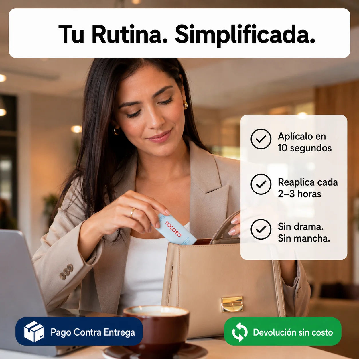 Protector Solar Barra TOCOBO | Piel Mate y Protegida Todo el Día