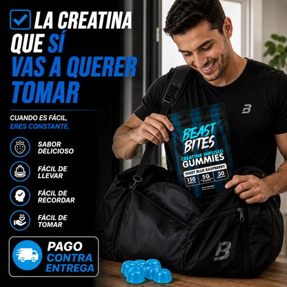 Beast Bites™ Creatina en Gomitas | Más Fuerza Sin Batidos Incómodos