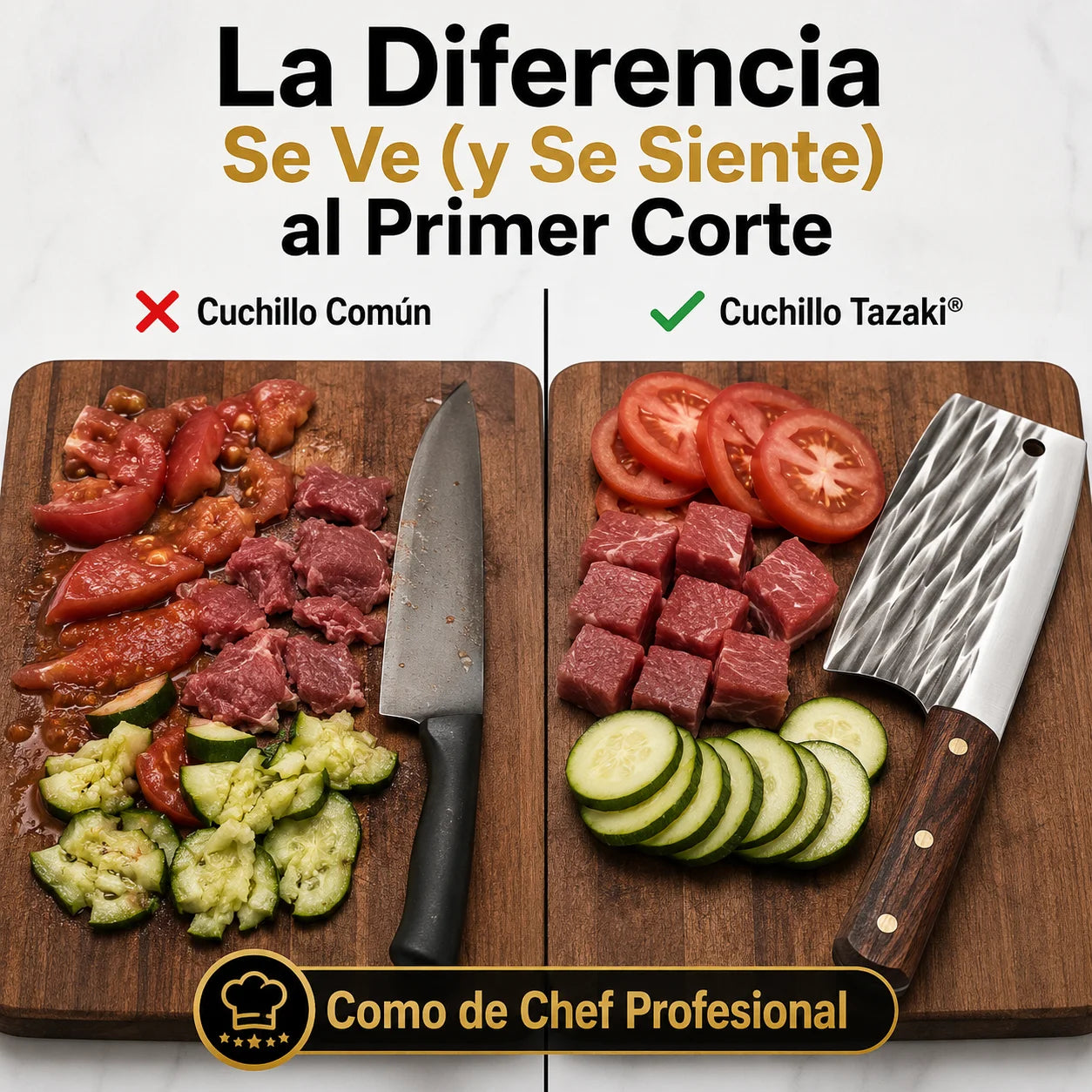 Cuchillo Tazaki® | Filo de Chef Profesional en Cada Corte