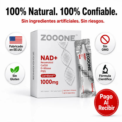 Suplemento NAD+ & Resveratrol Zoone | Rejuvenece Tus Células Desde Adentro