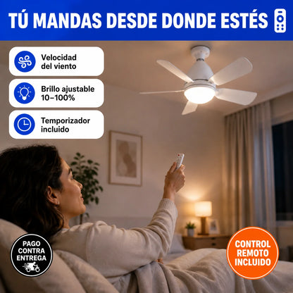 💡 Bombillo Ventilador 2 en 1 | Fresco e Iluminación Sin Instalar Nada