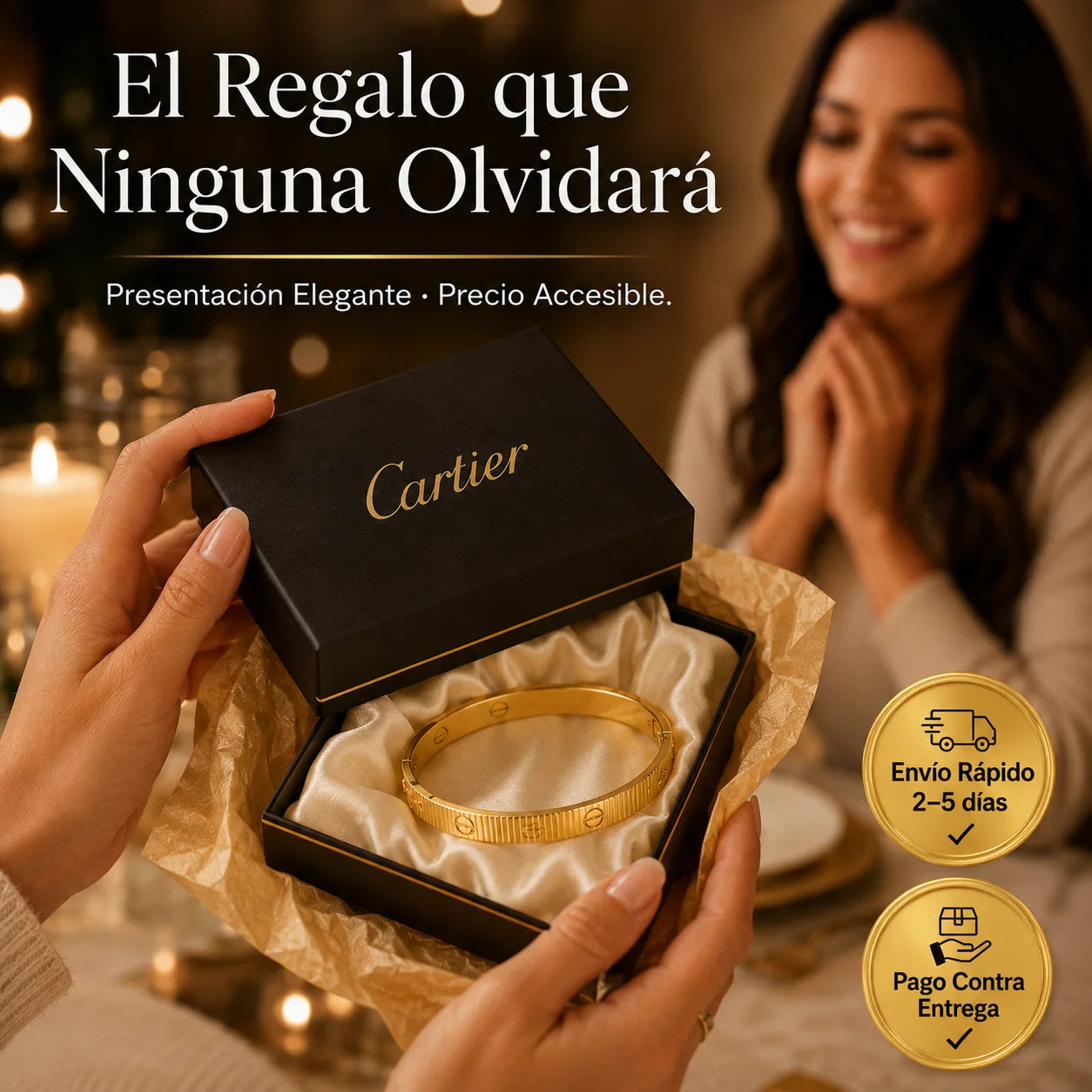 Brazalete Bañado Oro 18K | Lujo Elegante que Dura Todo el Día