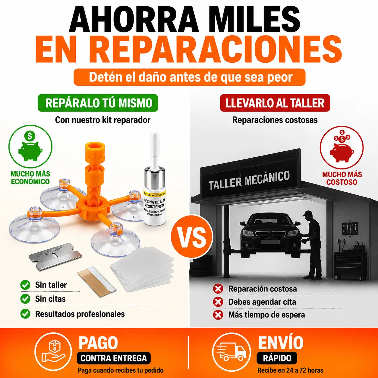 Kit Reparador de Cristales | Repara Grietas en Minutos Sin Taller