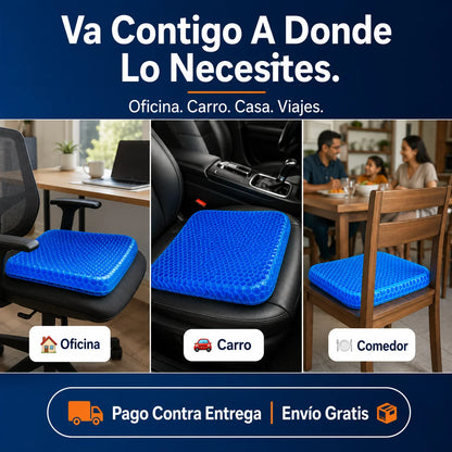 🪑 Cojín de Gel Ortopédico | Siéntate Horas Sin Dolor de Espalda