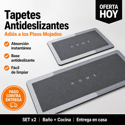 Set de Tapetes Antideslizantes | Piso Seco y Seguro