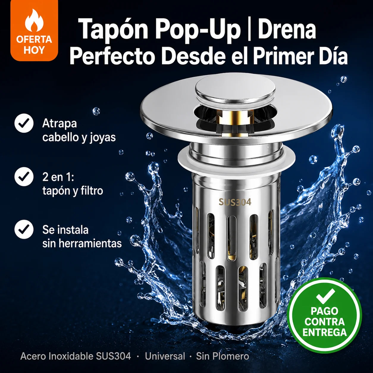 🔧 Tapón Pop-Up  | Adiós a los Desagües Tapados