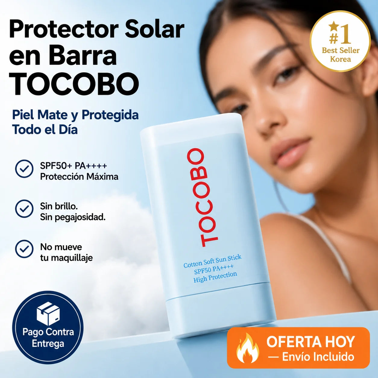 Protector Solar Barra TOCOBO | Piel Mate y Protegida Todo el Día