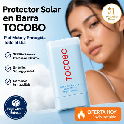 Protector Solar Barra TOCOBO | Piel Mate y Protegida Todo el Día