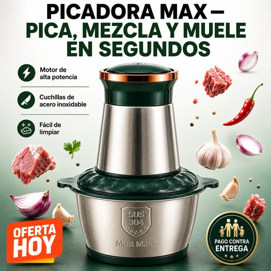 Picadora Eléctrica Max | Pica Carne y Verduras en Segundos