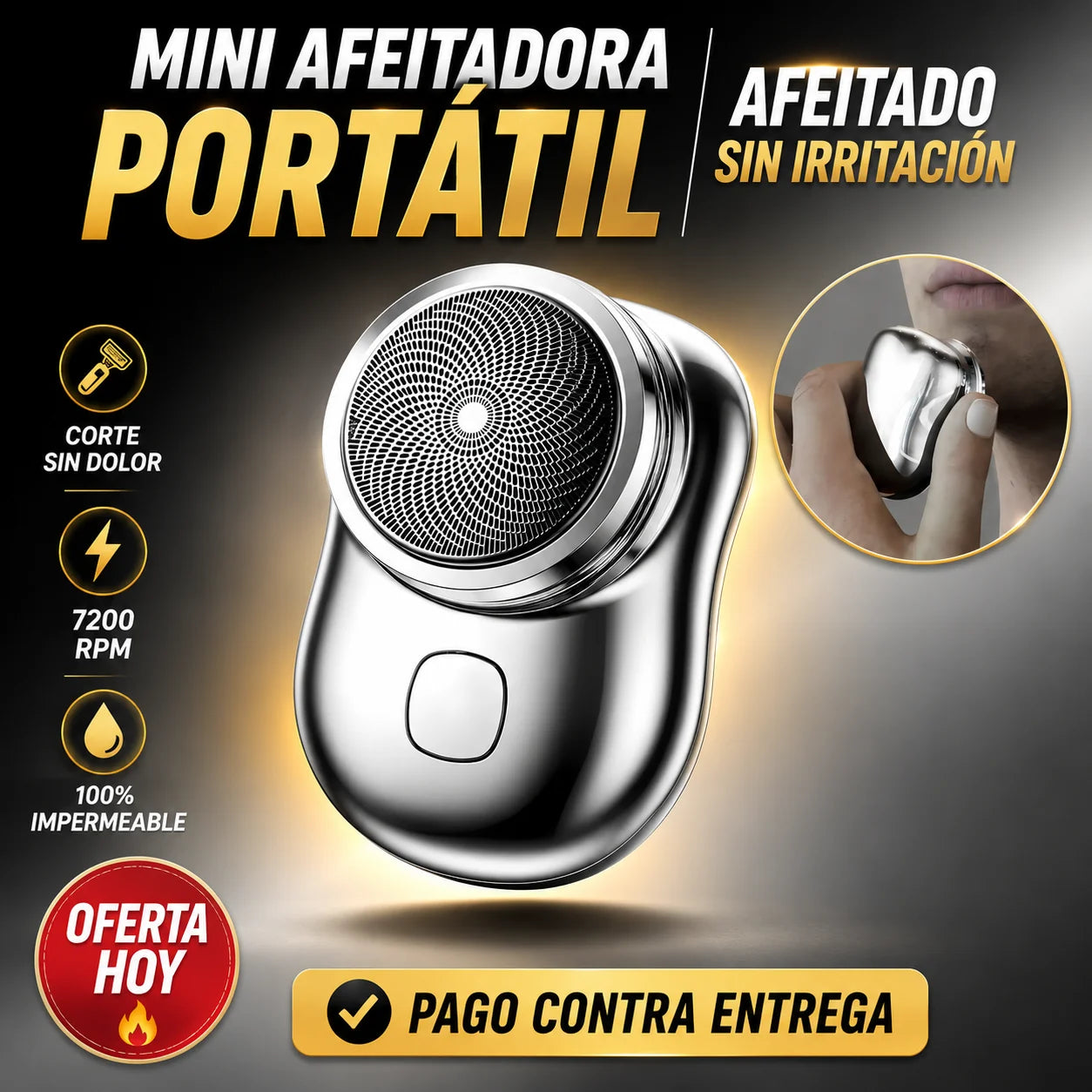Mini Afeitadora Portátil | Afeitado Preciso Sin Irritación