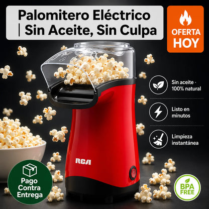 🍿 Máquina de Palomitas Eléctrica | Listas en Minutos, Sin Aceite