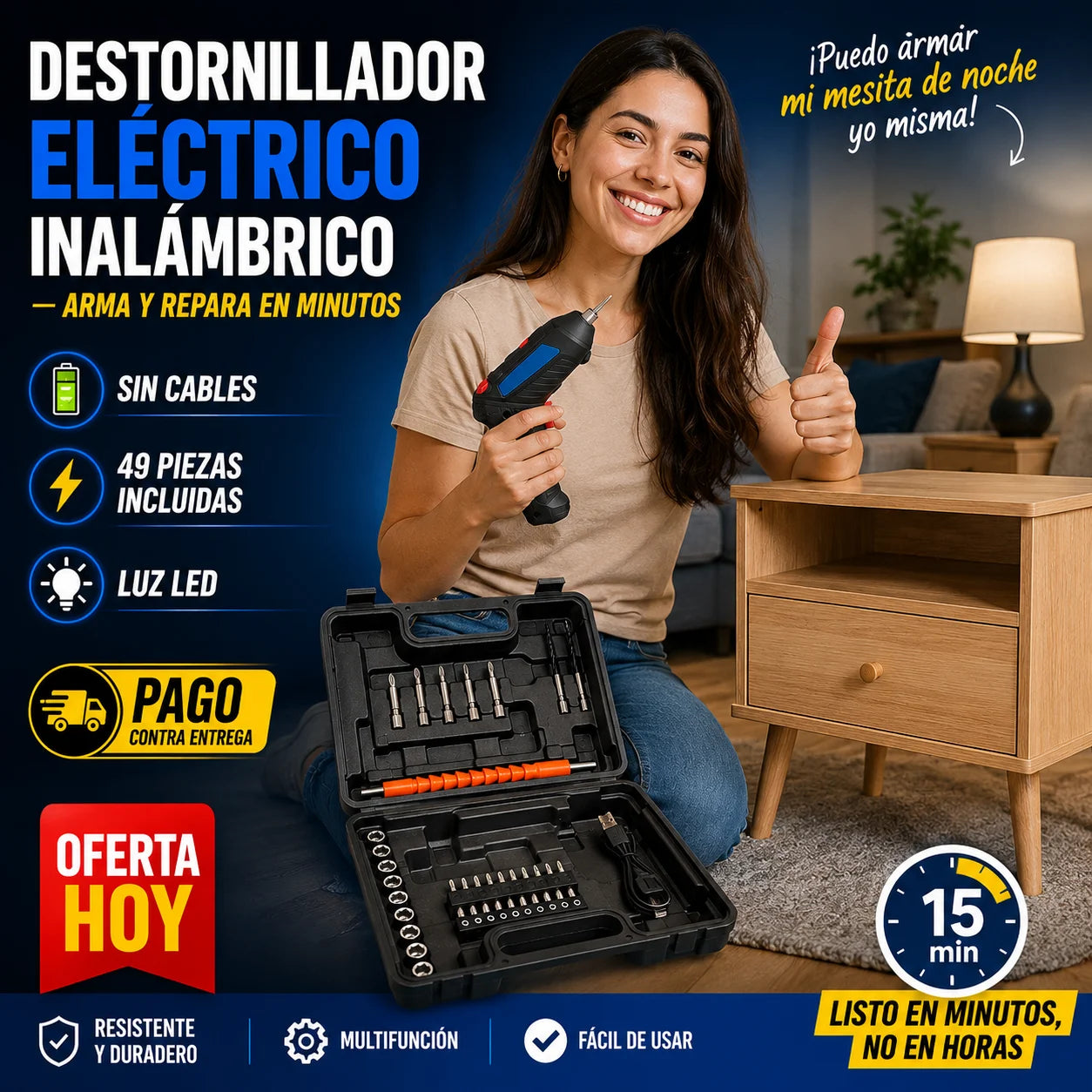 Destornillador Eléctrico Inalámbrico | Arma y Repara en Minutos