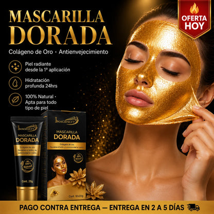Mascarilla Dorada de Colágeno | Piel Radiante Desde la Primera Aplicación