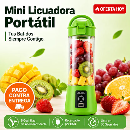 🥤 Mini Licuadora Portátil | Tus Batidos Favoritos Siempre Contigo