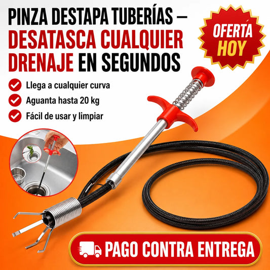 Pinza Destapa Tuberías | Desatasca Cualquier Drenaje en Segundos