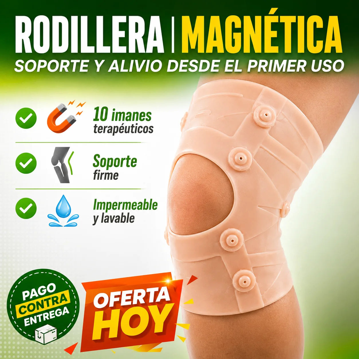 Rodillera Magnética de Silicona | Soporte y Alivio Desde el Primer Uso
