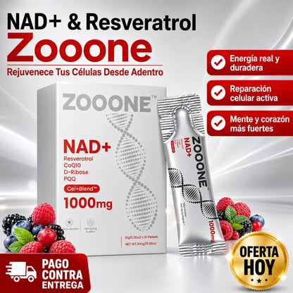 Suplemento NAD+ & Resveratrol Zoone | Rejuvenece Tus Células Desde Adentro