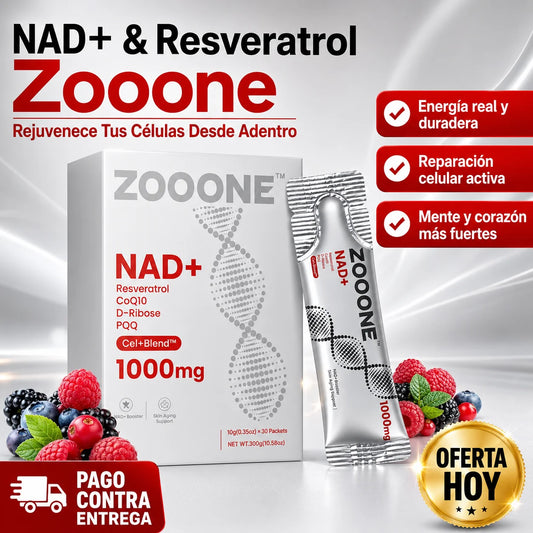 Suplemento NAD+ & Resveratrol Zoone | Rejuvenece Tus Células Desde Adentro