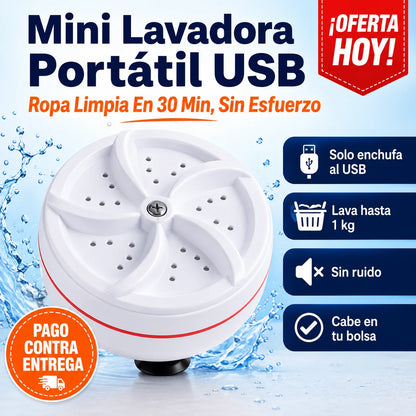 Mini Lavadora Portátil USB | Ropa Limpia Sin Esfuerzo, En Cualquier Lugar