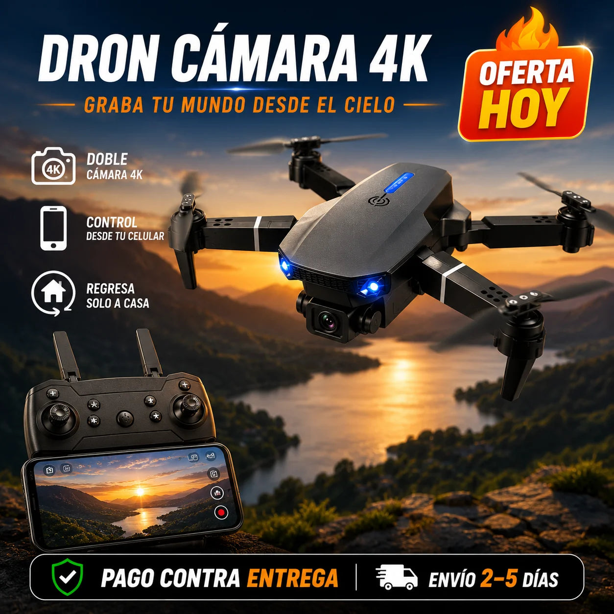 Dron Cámara 4K | Graba Tu Mundo Desde El Cielo