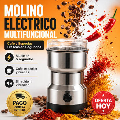 Molino Eléctrico Multifuncional | Café y Especias Frescas en Segundos