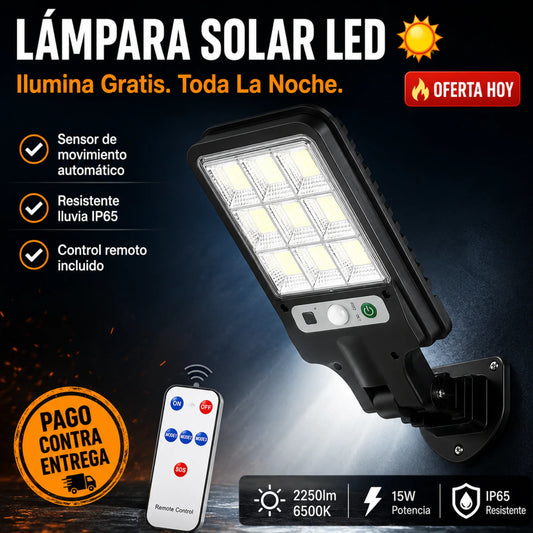 🌞 Lámpara Solar LED | Iluminación Gratis Sin Cables Ni Electricidad