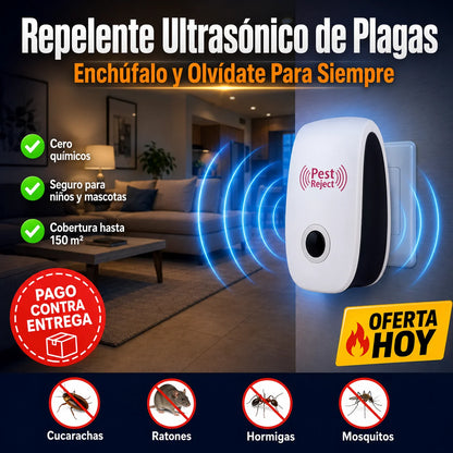 Repelente Ultrasónico | Adiós a las Plagas Sin Químicos Ni Esfuerzo