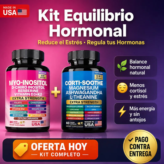 Kit Equilibrio Hormonal | Reduce el Estrés y Regula tus Hormonas Naturalmente