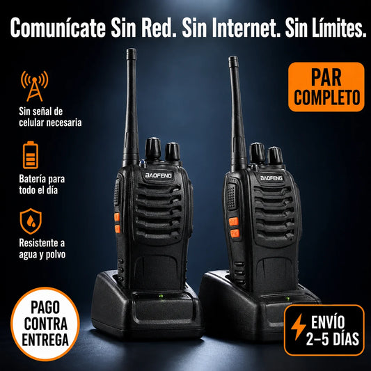 📻 Walkie Talkie Recargable BF-888S | Comunícate Sin Red Ni Internet