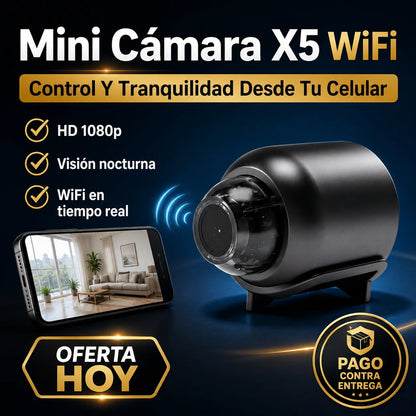 Mini Cámara X5 WiFi | Control y Tranquilidad Desde Tu Celular