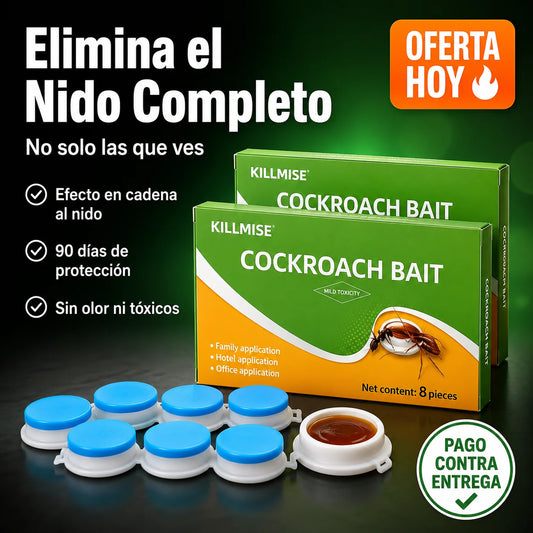 Repelente de Cucarachas en Gel | Elimina el Nido Completo en 90 Días 🪳
