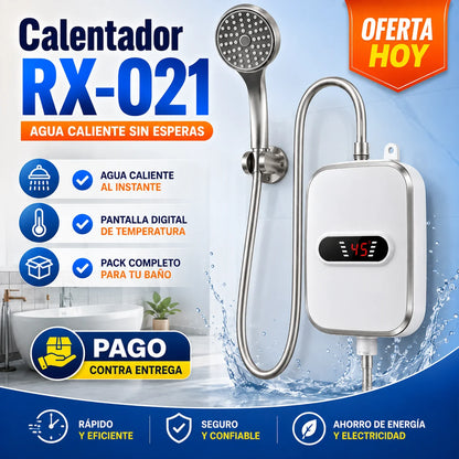 Calentador de Agua Instantáneo RX-021 | Agua Caliente Sin Esperas