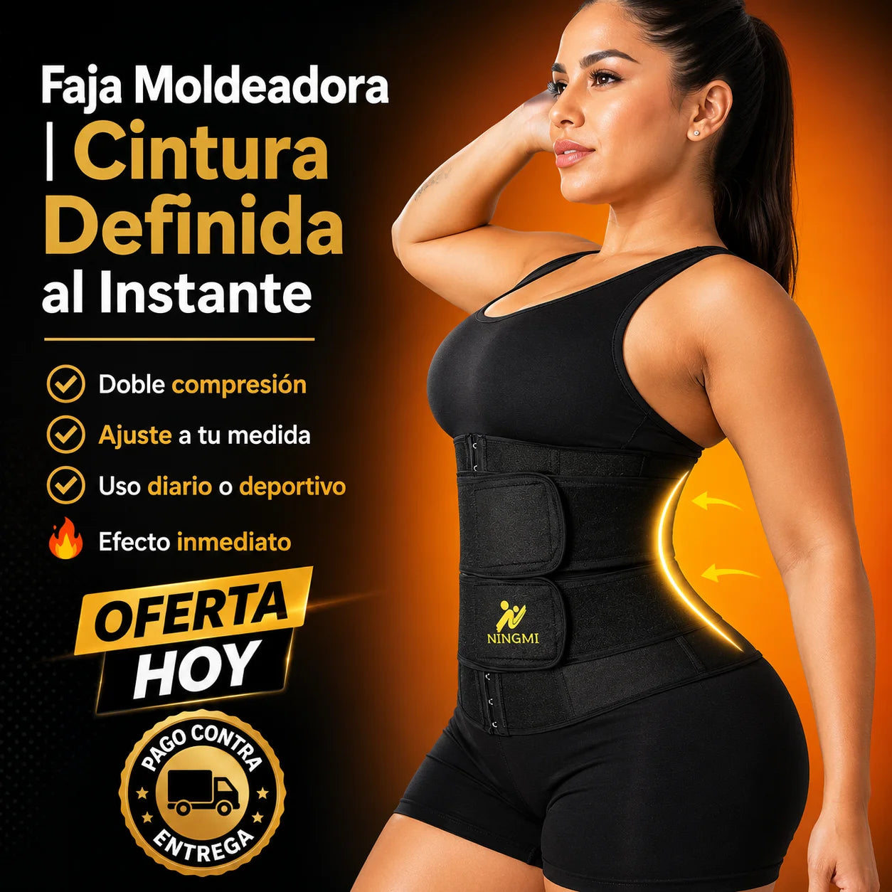 Faja Moldeadora de Doble Compresión | Cintura Definida al Instante