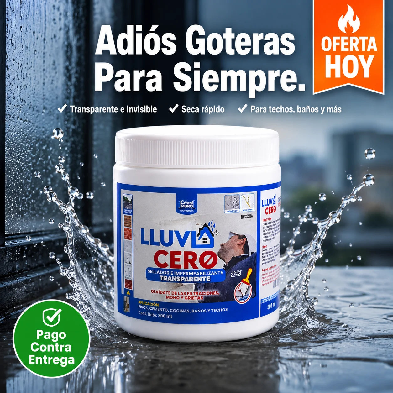 Lluvia Cero | Impermeabilizante Transparente — Adiós a las Goteras Para Siempre