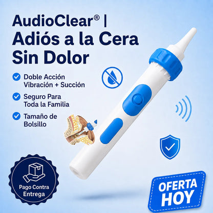 AudioClear® Limpiador Eléctrico de Oídos | Adiós a la Cera Sin Dolor