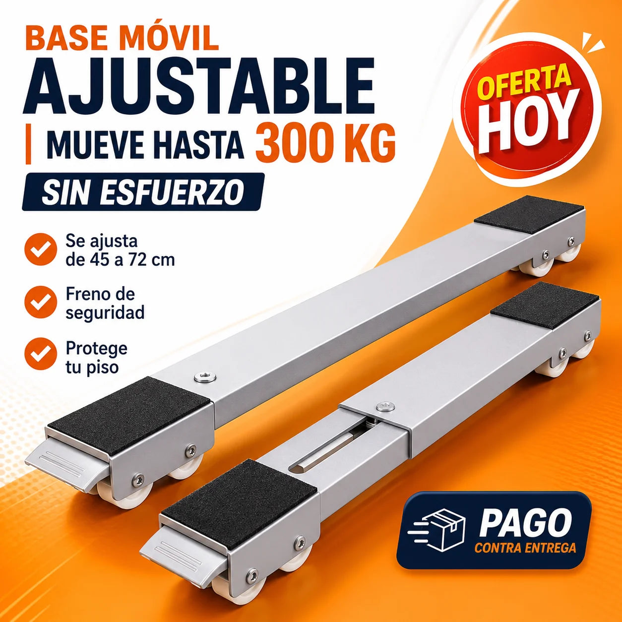 Base Móvil Ajustable | Mueve Electrodomésticos Pesados Sin Esfuerzo